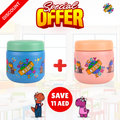 Diggy Kids Insulated Food Jar Bundle – Pink & Blue