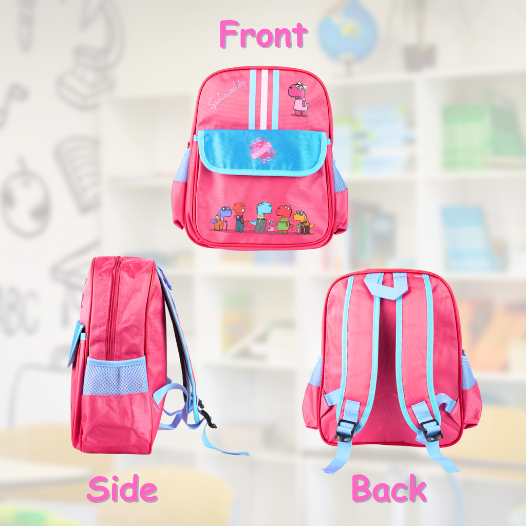 Light Pink Diggy Dinos Kids Backpack
