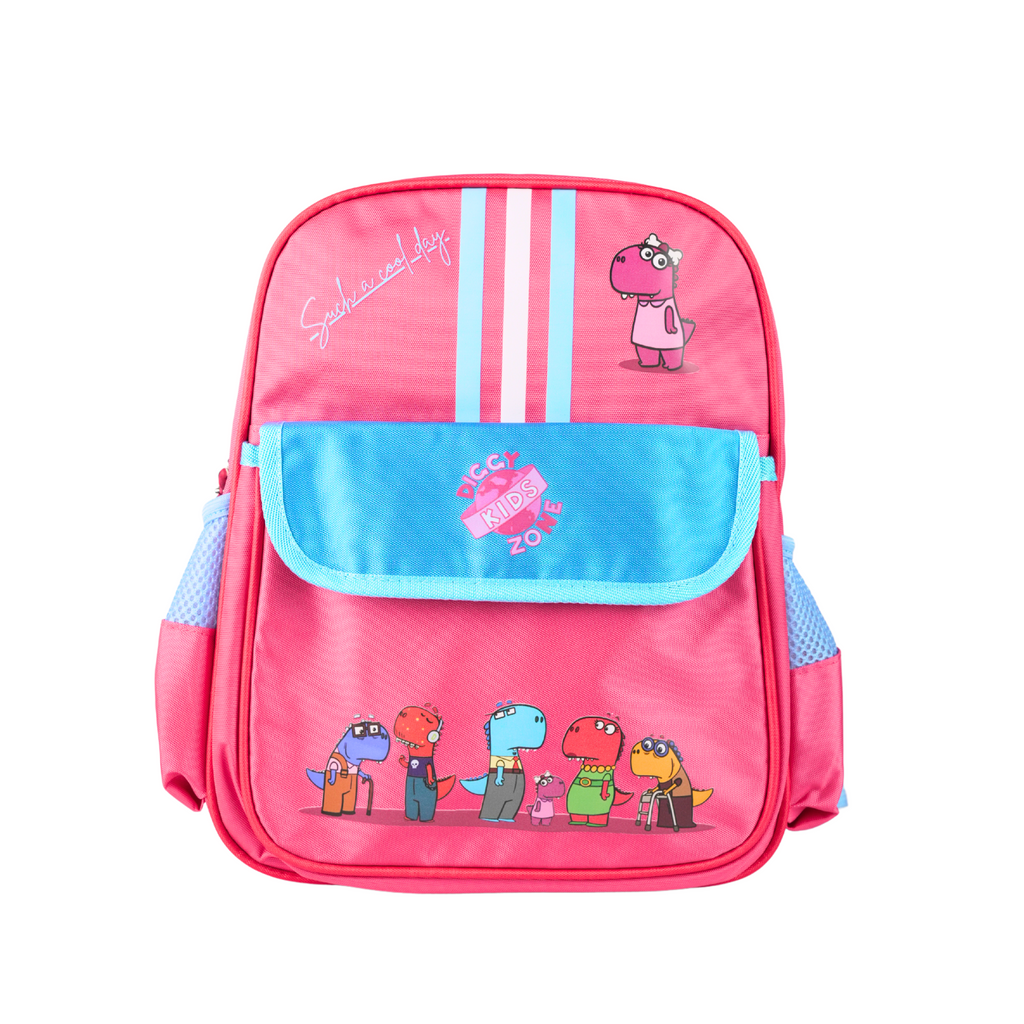 Light Pink Diggy Dinos Kids Backpack