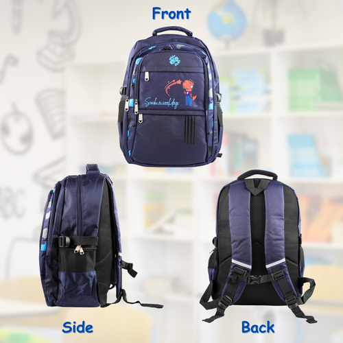 Diggy Kids Backpack Bundle - Navy Blue and Pink & Blue