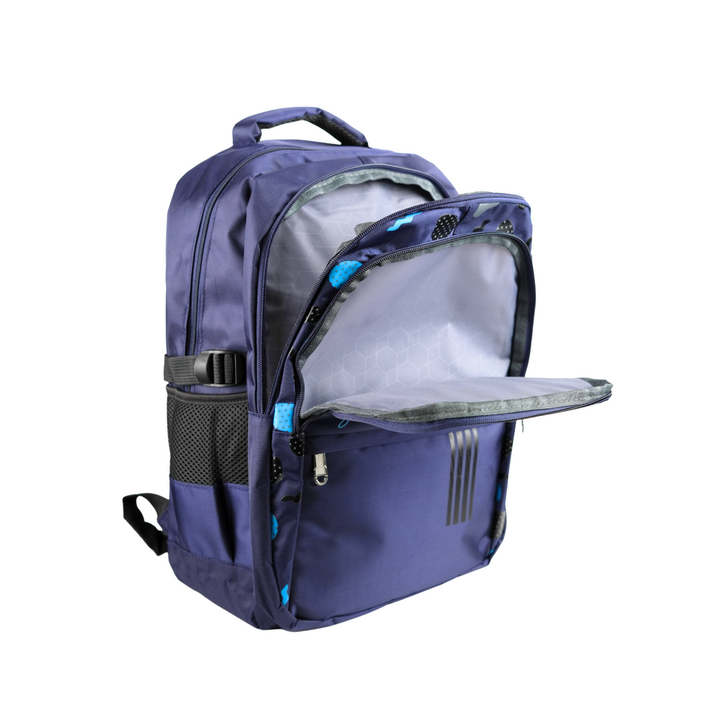 Navy Blue Diggy Dinos Designed Backpack for Boys