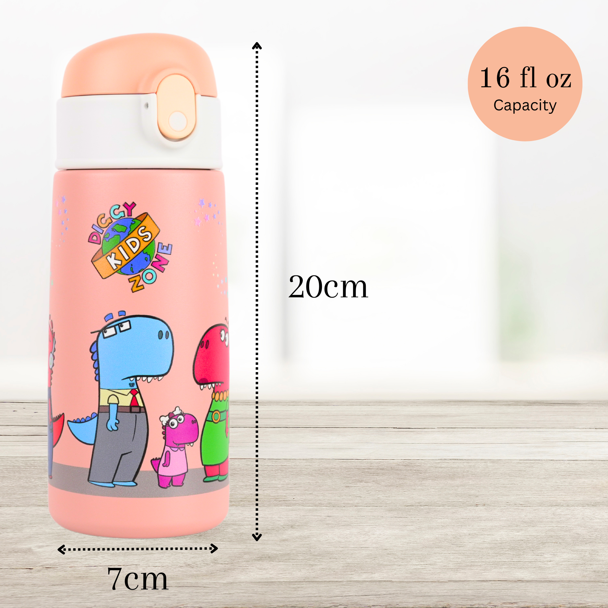 Diggy Kids Insulated Pink Bottle + Jar Bundle Deal