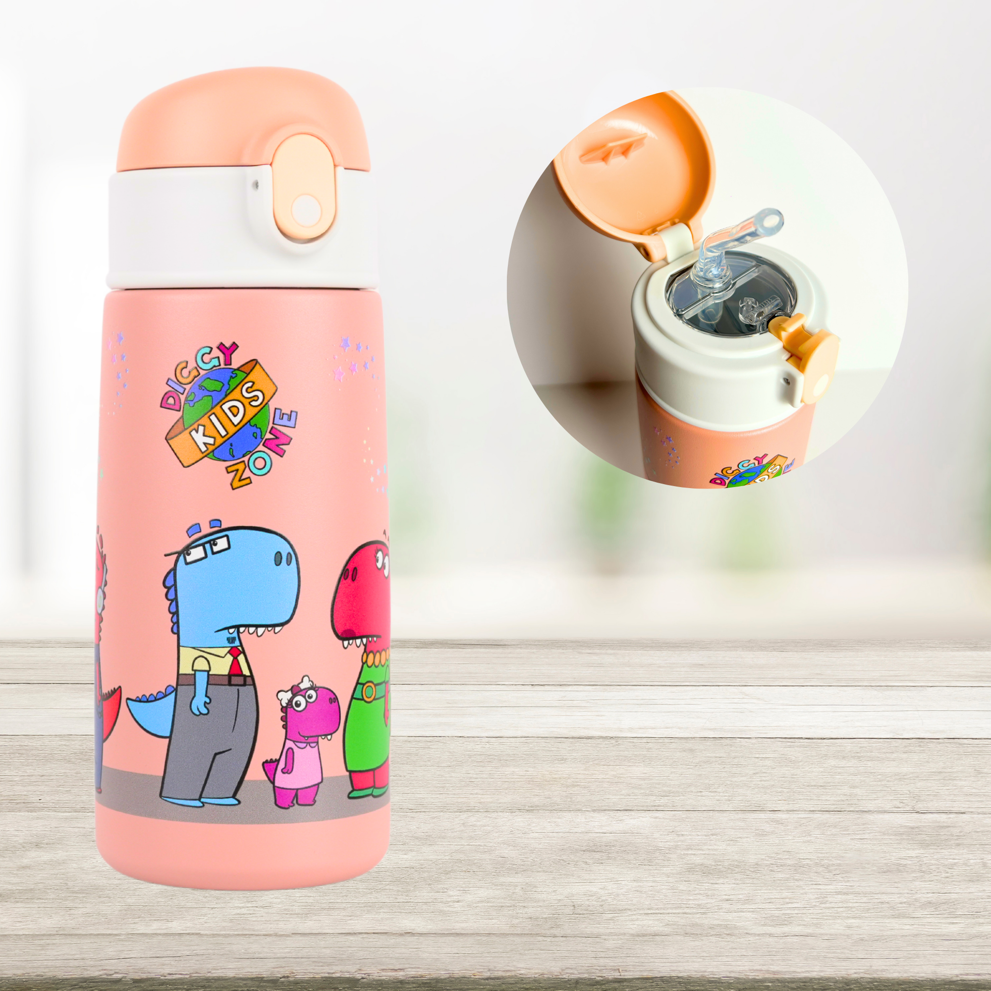 Diggy Kids Insulated Pink Bottle + Jar Bundle Deal