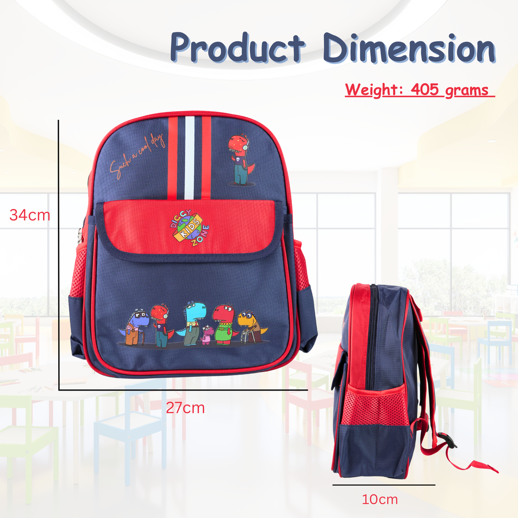 Red & Blue Diggy Dinos Kids Backpack